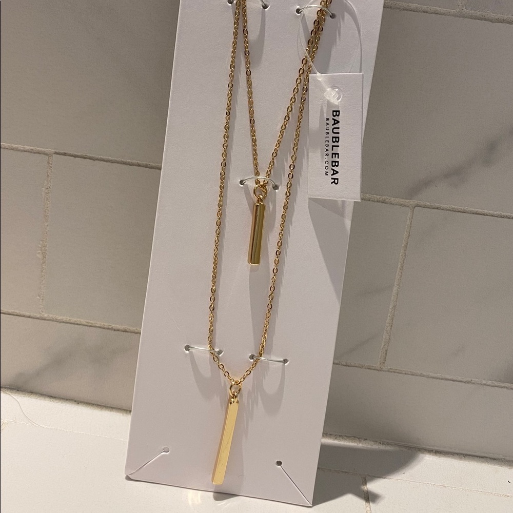 Baublebar Double Layered Bar Necklace